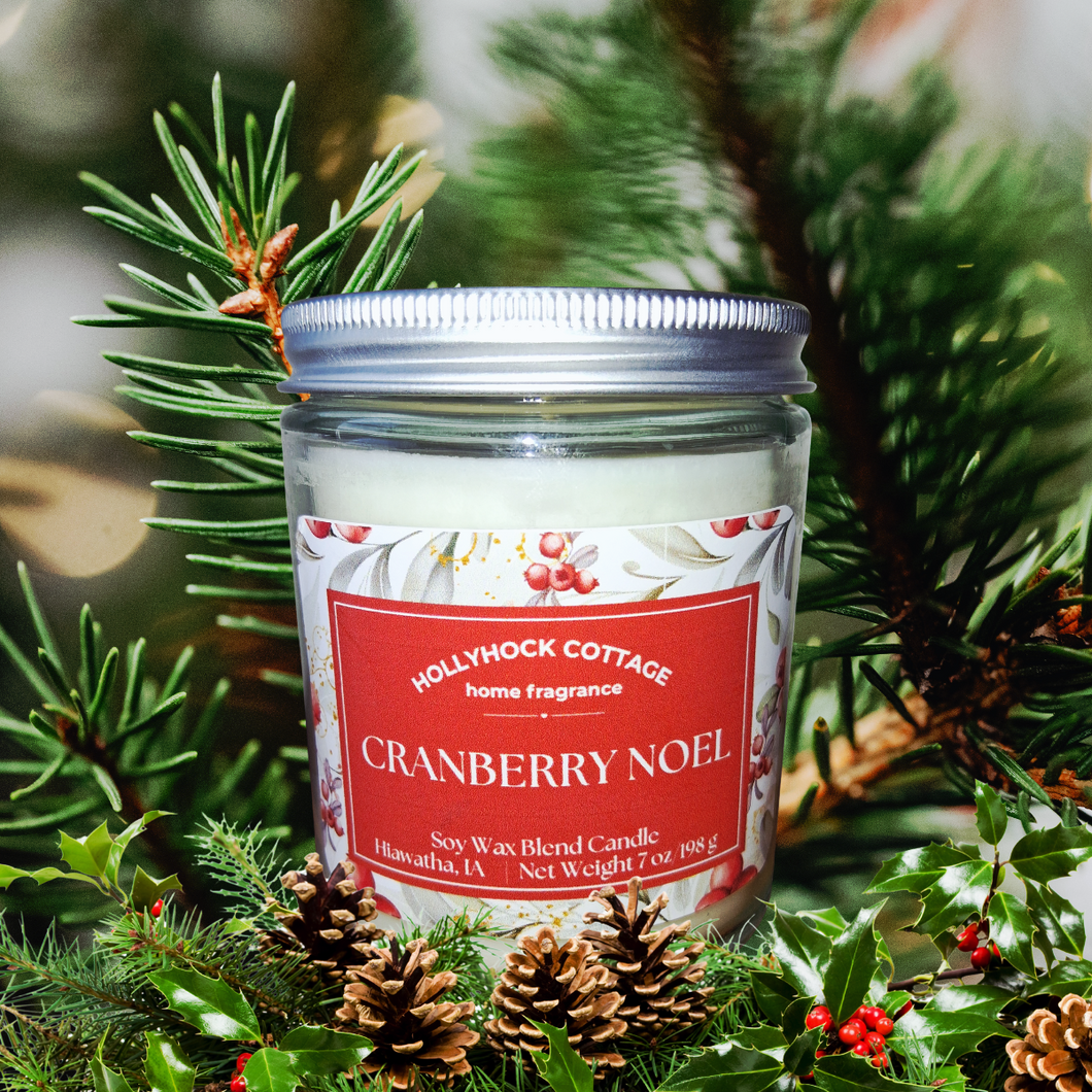 Cranberry Noel Soy Wax Blend Jar Candle