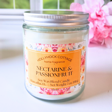 Load image into Gallery viewer, Nectarine &amp; Passionfruit Soy Wax Blend Jar Candle