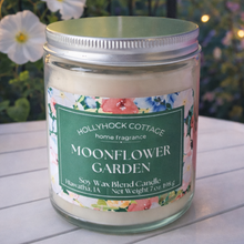 Load image into Gallery viewer, Moonflower Garden Soy Wax Blend Jar Candle