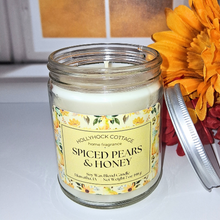 Load image into Gallery viewer, Spiced Pears &amp; Honey Soy Wax Blend Jar Candle